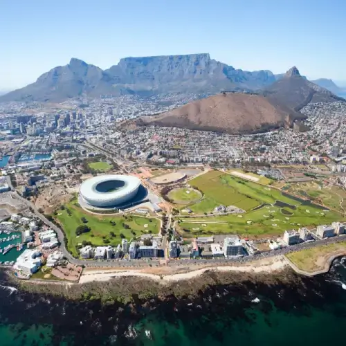 Aerial view of Cape Town South Africa