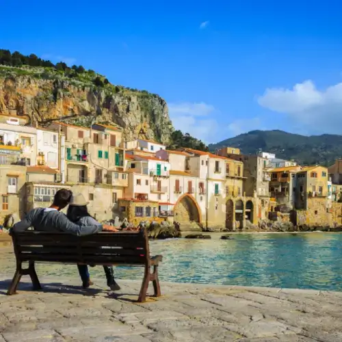 Couple with travel insurance on holiday in Italy