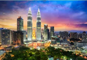 Malaysian city skyline