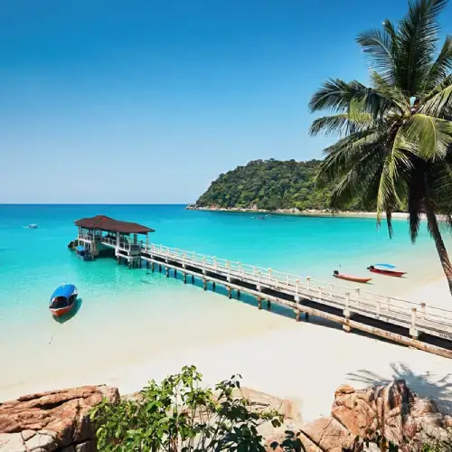 Relaxing beach in Malaysia