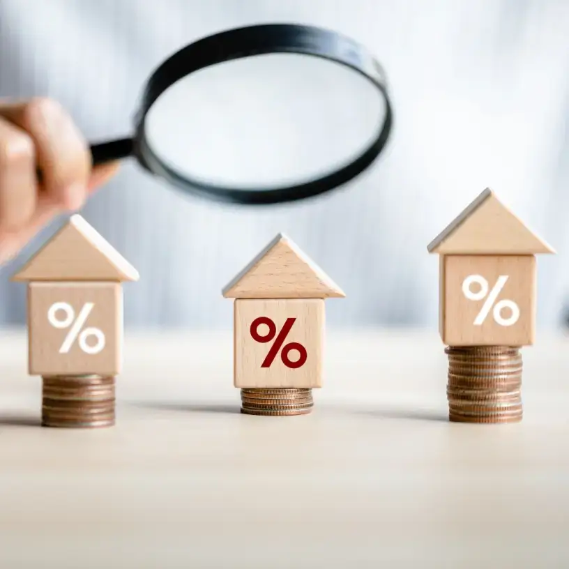 loan comparison calculator visual concept