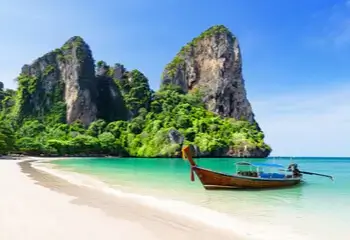 Thailand beach with boat