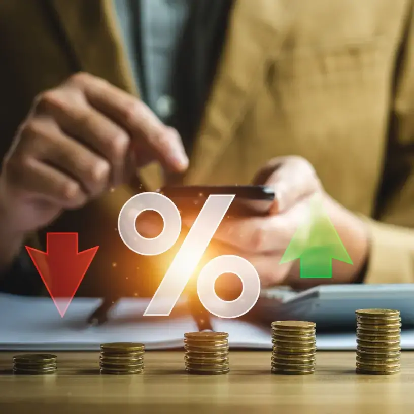 variable interest rate concept visualisation