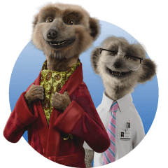 Aleksandr and Sergei smiling at the camera