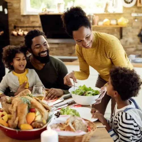 Family with term life insurance