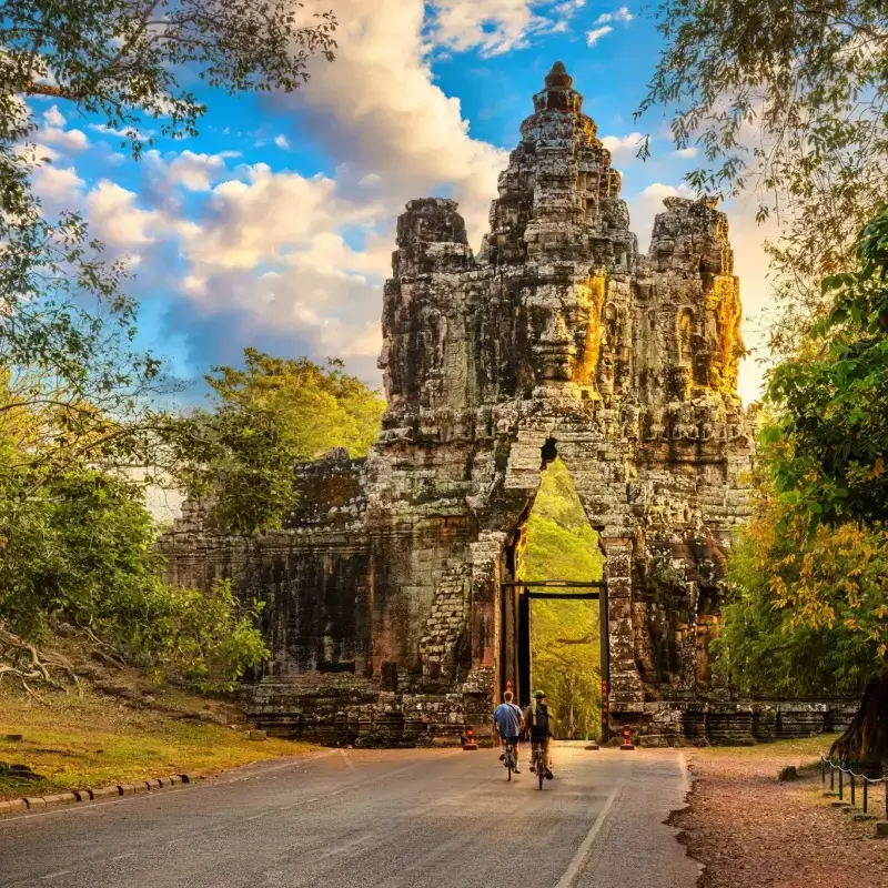 Angkor Thom South Gate in Cambodia