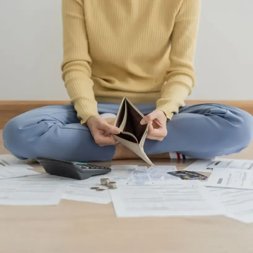 woman experiencing mortgage stress concept