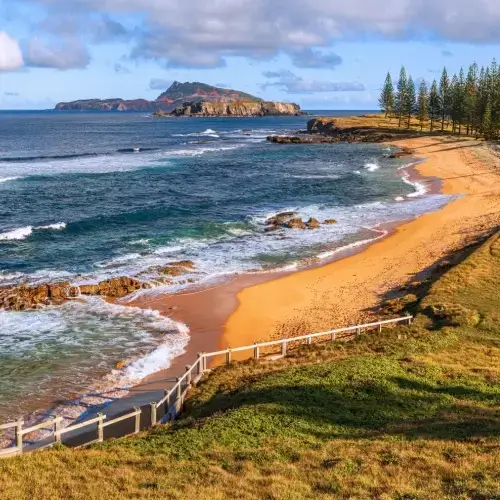 Beach view of Norfolk Island Australia