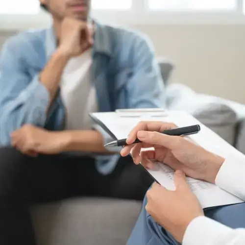 Patient getting treatment for mental health conditions