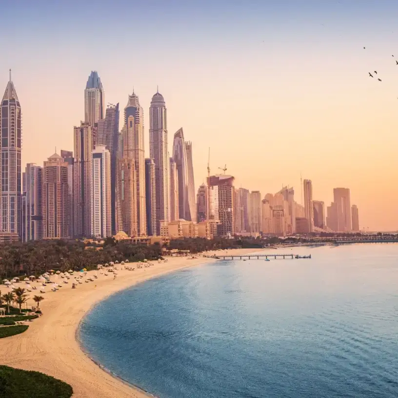 View of Dubai city United Arab Emirates