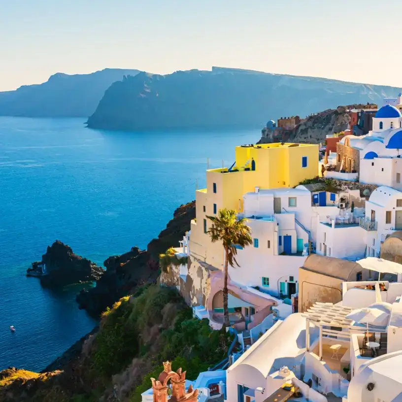 White architecture in Santorini Greece