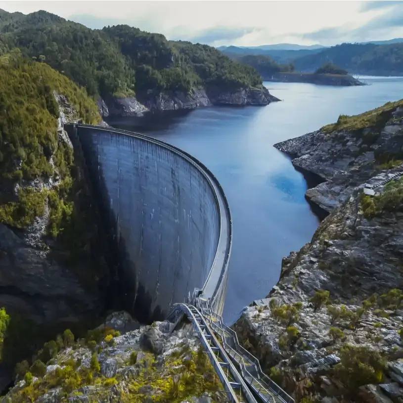 Hydropower dam in Tasmania