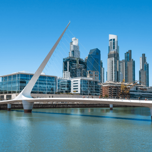 View of Puerto Madero District, Argentina