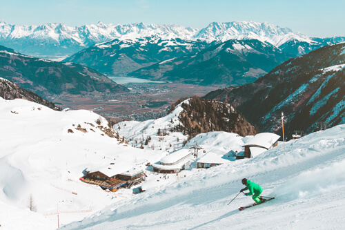 Skier on mountain