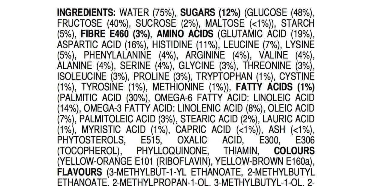 Ingredients List On Food Labels