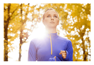 women running in the winter