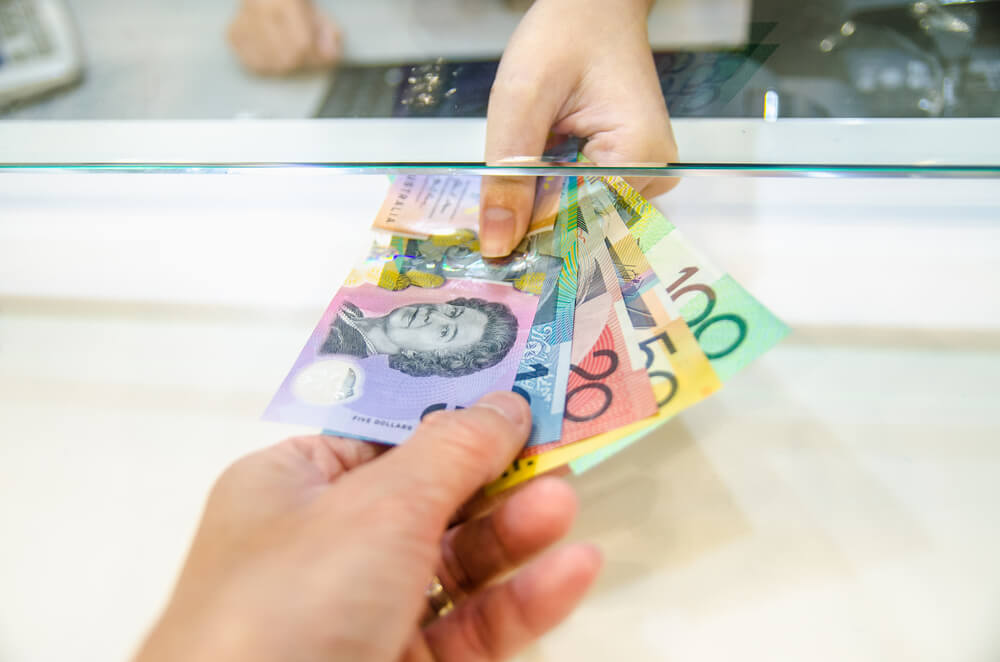 Receiving Australian dollar at the bank
