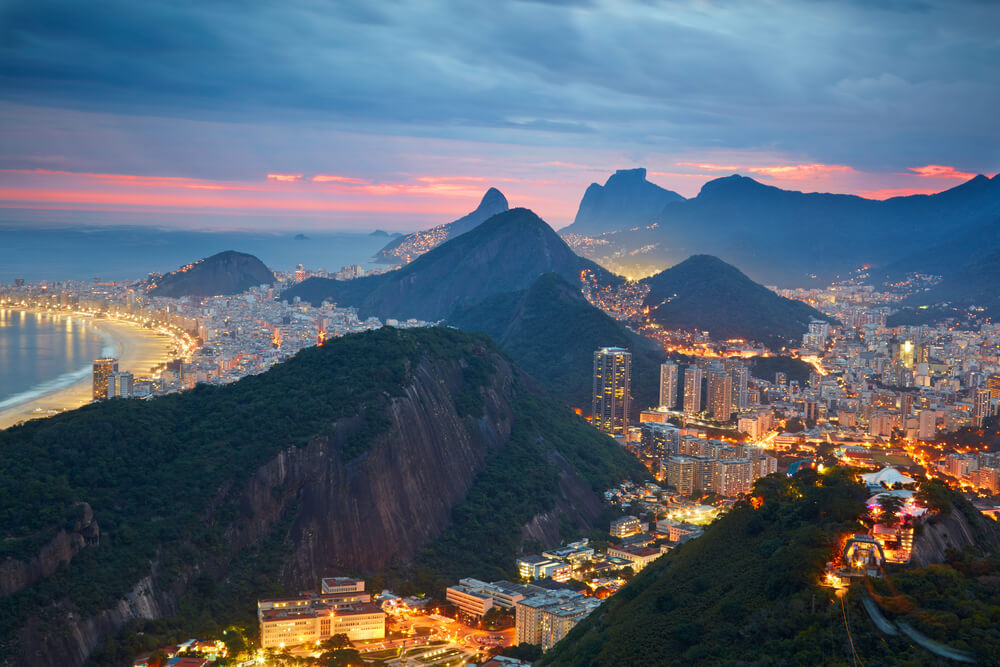 Night view of Rio de Janeiro, Brazil