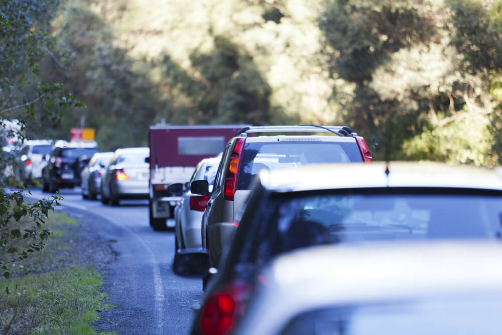 traffic jam on the road