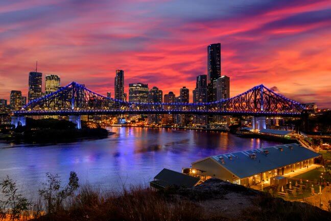 brisbane story bridge at night