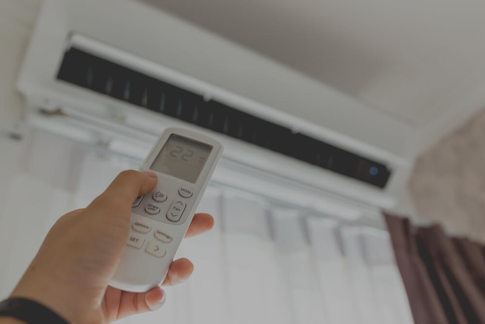 an air conditioner with remote