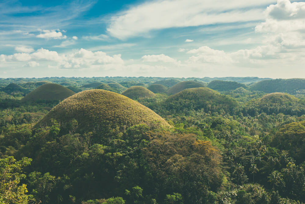 the Chocolate Hills in Bohol, Philippines