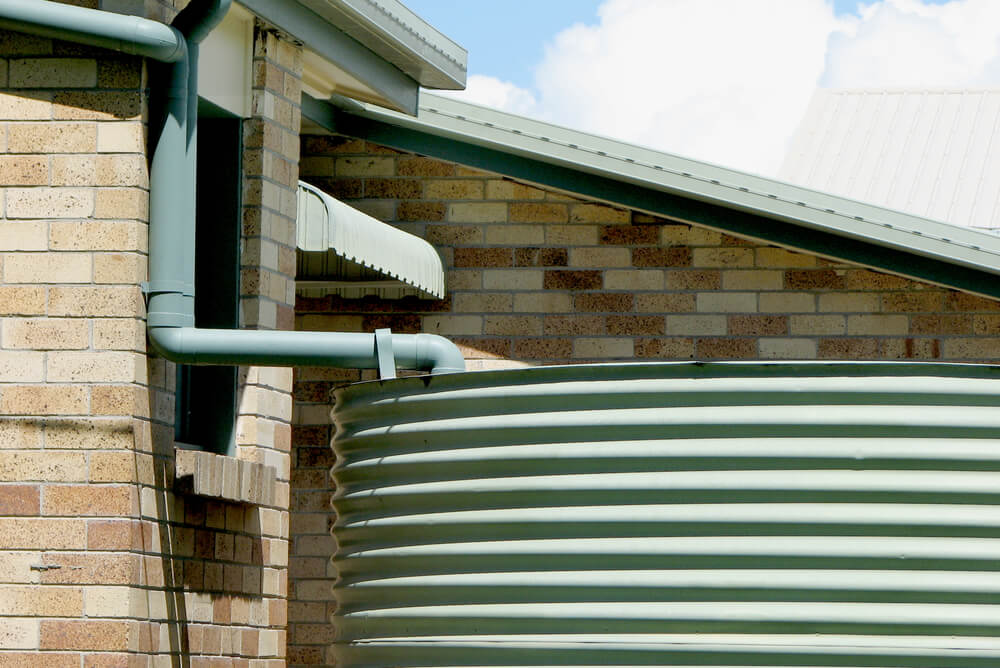 a water tank attached to a house