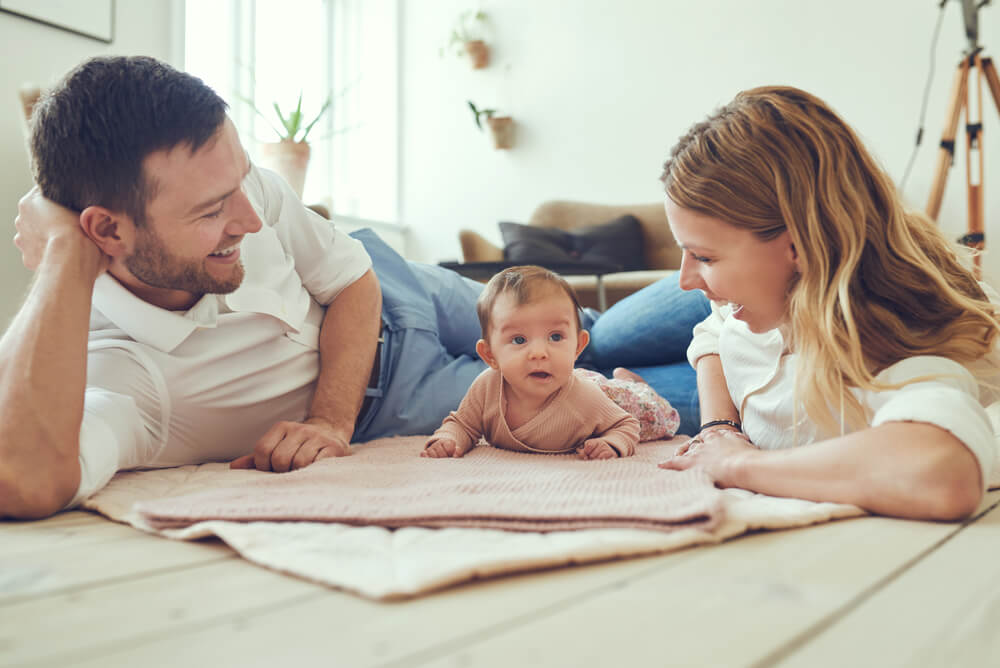 new parents after using health insurance to plan a family