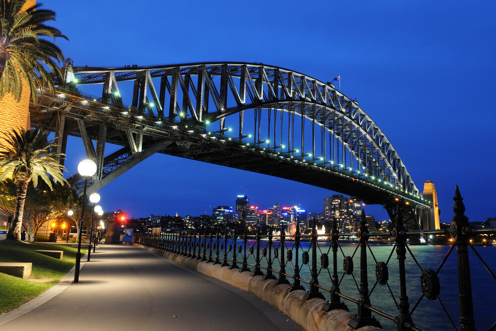 sydney harbour bridge at dusk representing cheapest electricity sydney