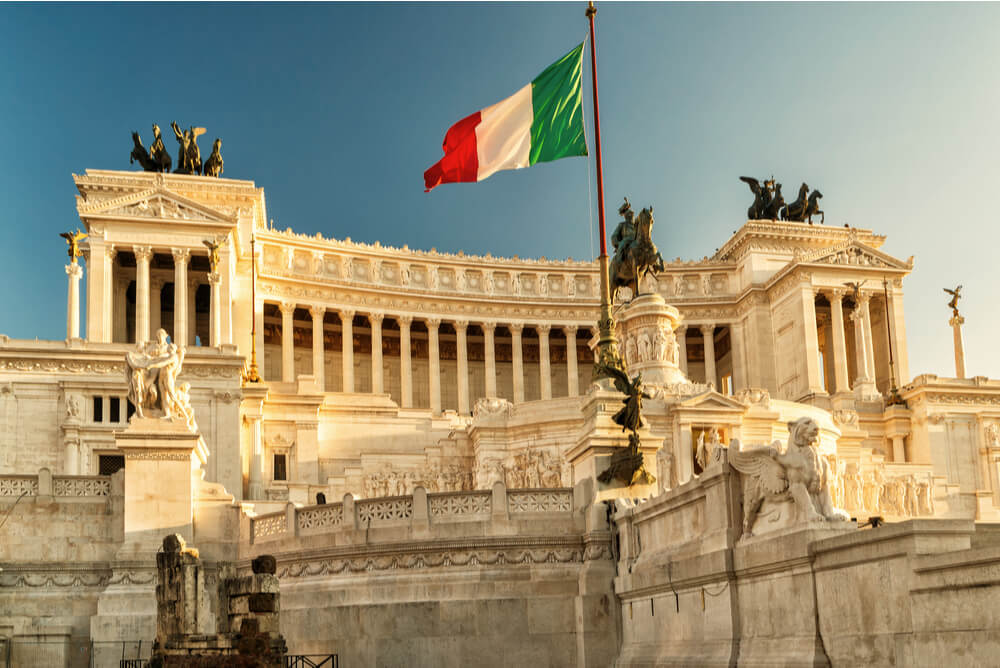 Italy flag at Vittoriano