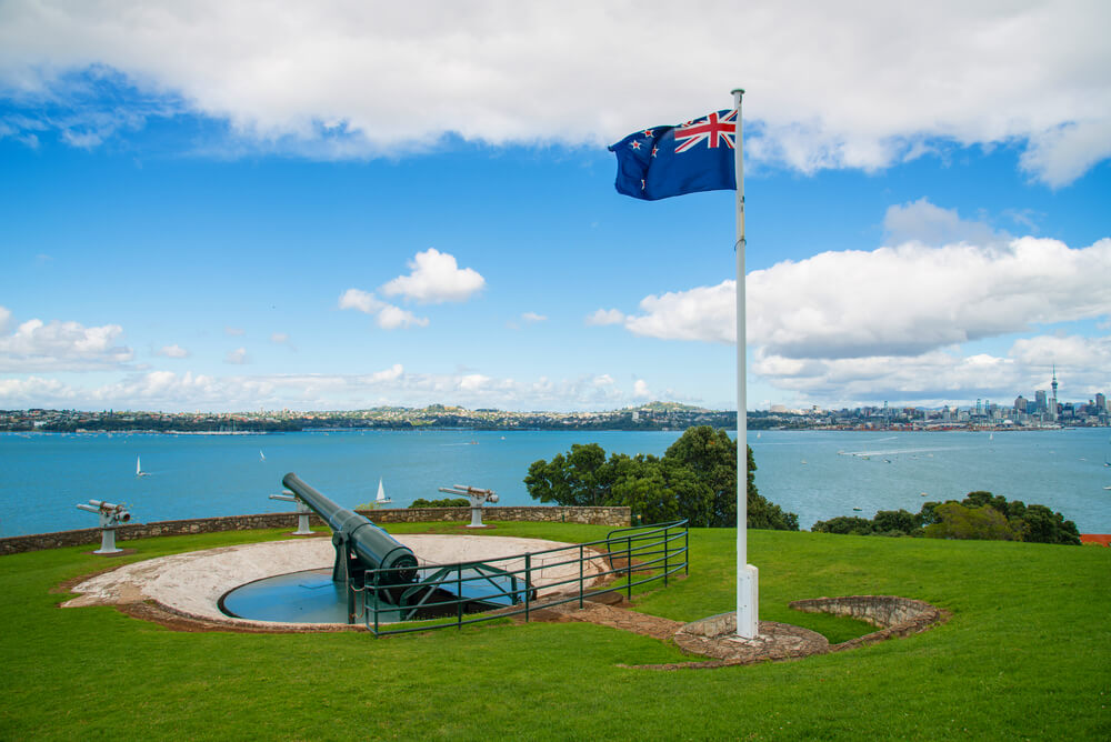 New Zealand flag in Devonport Auckland