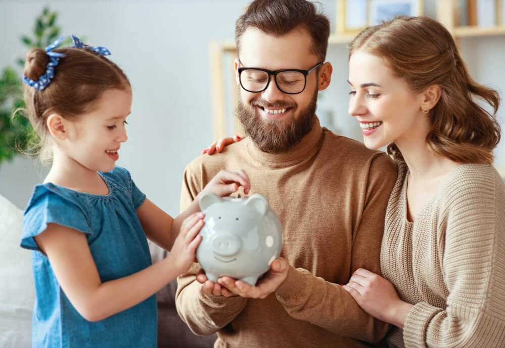 family saving money