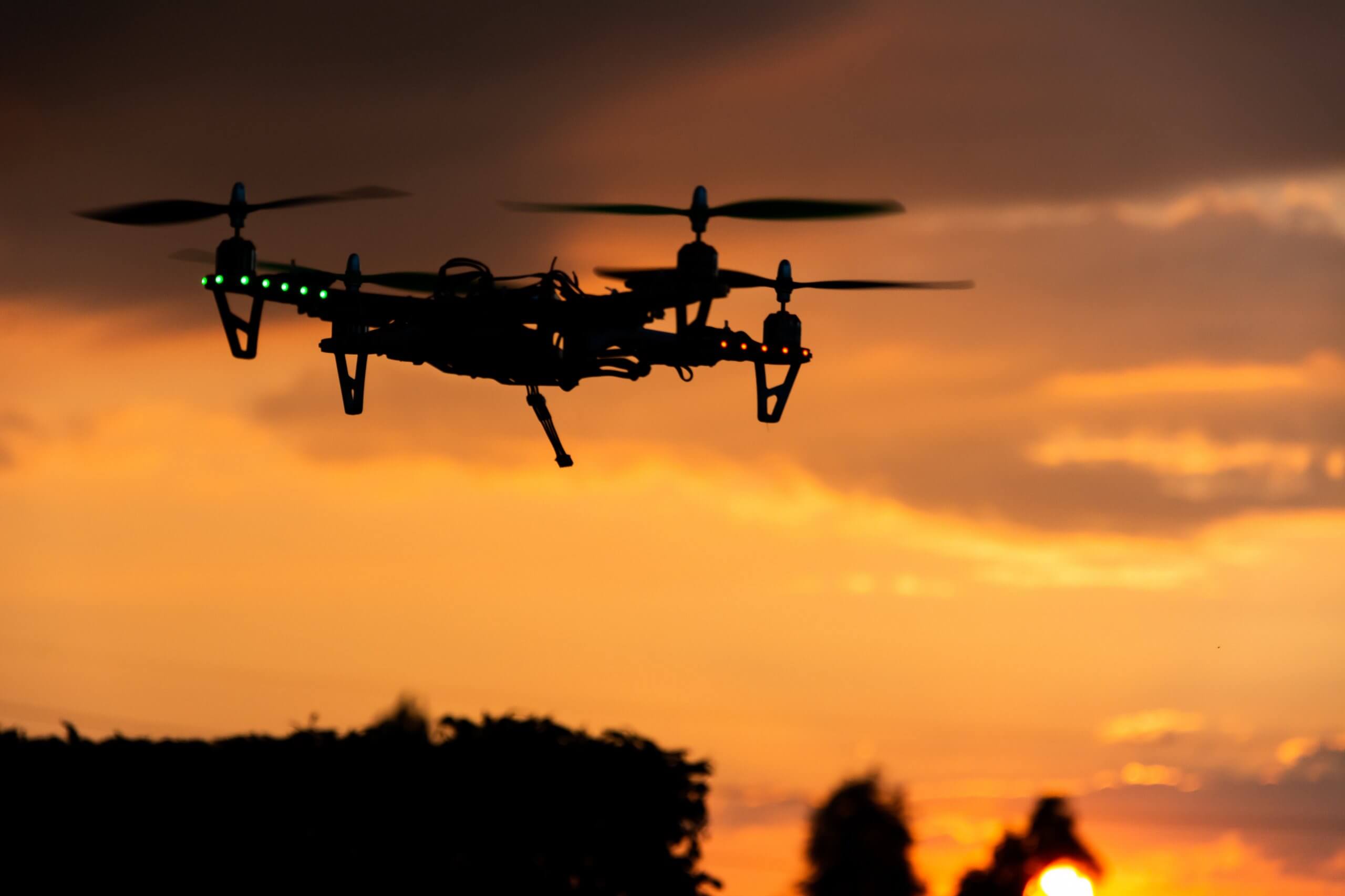 a drone taking off