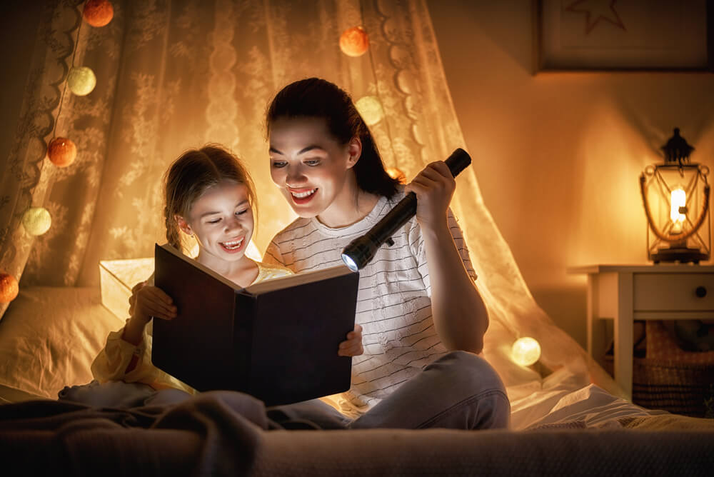 mother daughter bedtime stories representing compare electricity and gas