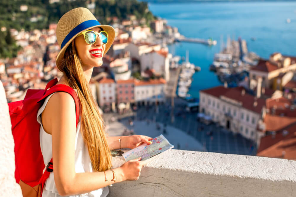 Solo female backpacker in Slovenia