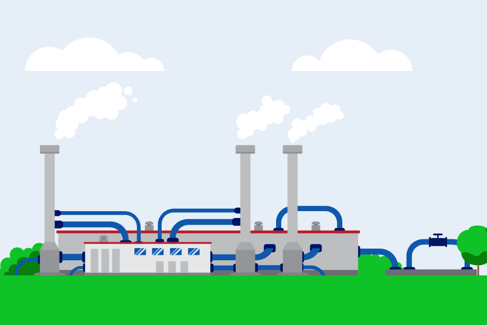 Geothermal factory producing renewable energy