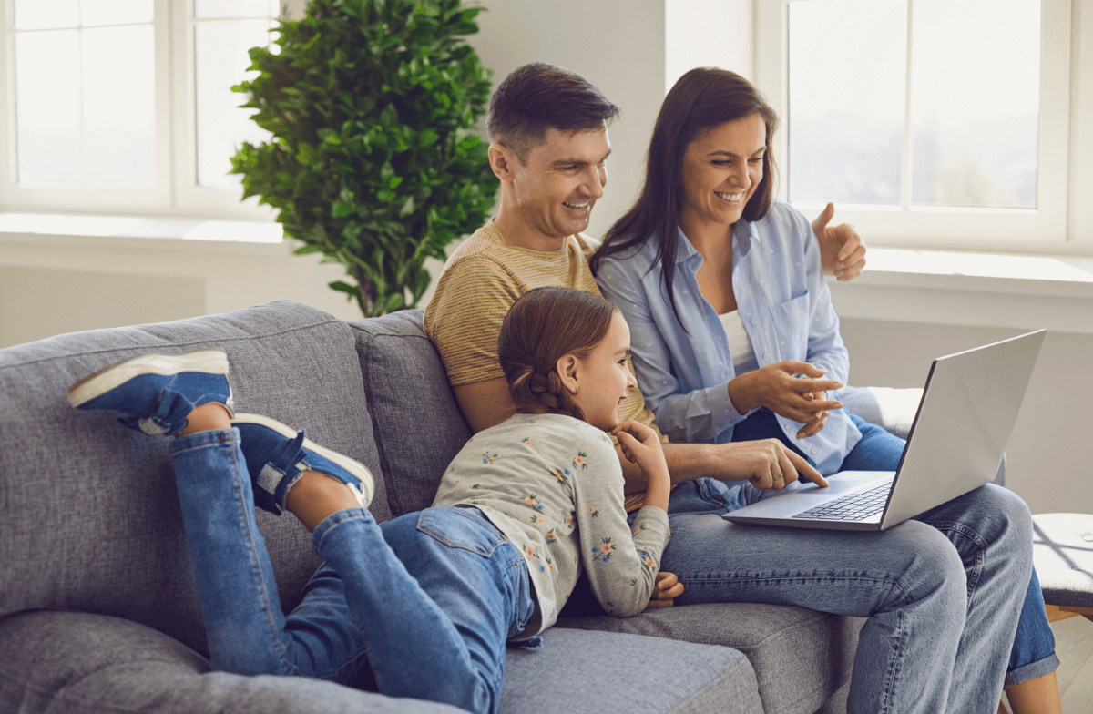 family finding hidden rewards with their insurance products