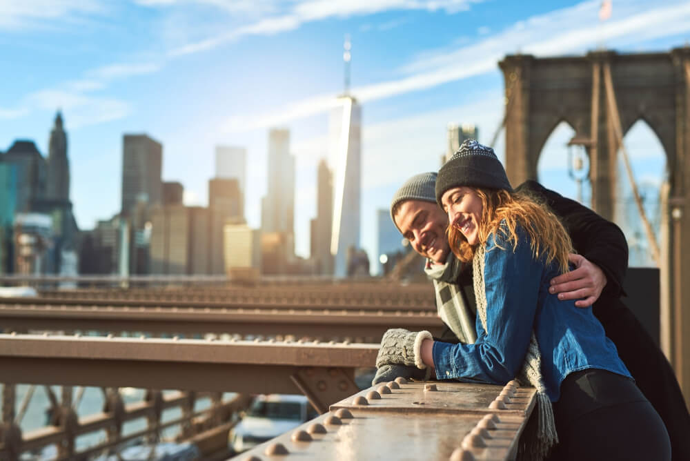 Couple in New York on holiday