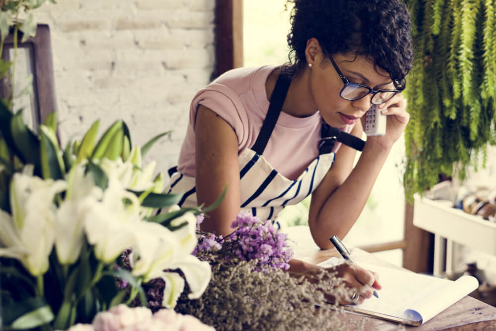 Woman considers income protection for self employed workers