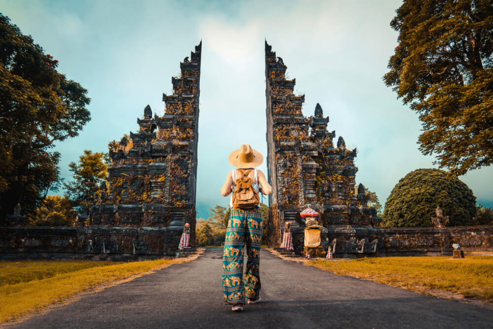 Tourist in Bali Asia