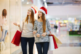 australian women shopping at christmas