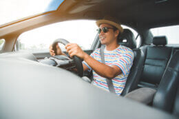 Guy pleased with new car insurance