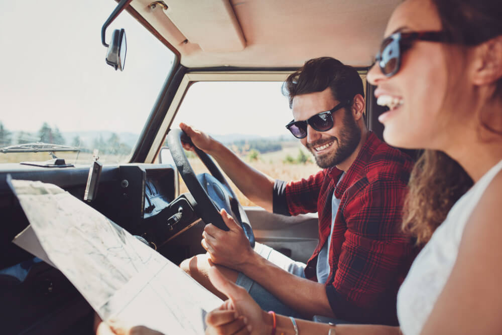 Couple using black box insurance