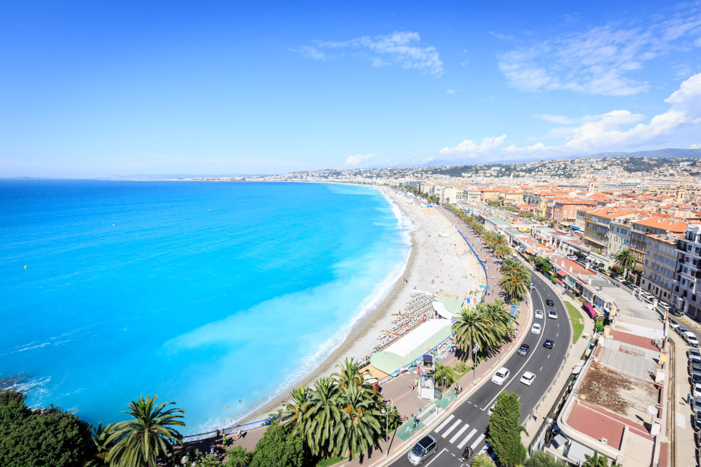 Image of a road along France's Cote d’Azur.