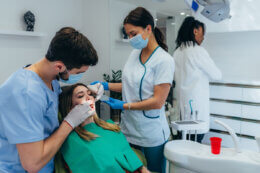 woman at the dentist on oral health day