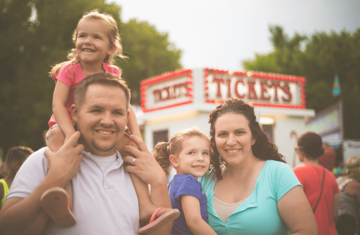 family at the easter show