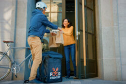 woman ordering food delivery