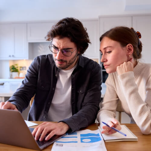 Couple check their waiting periods