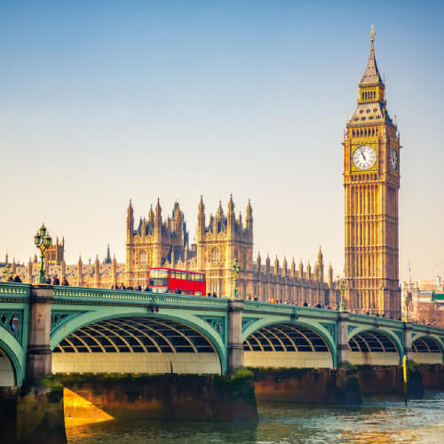Westminister and Big Ben London UK