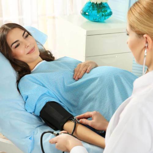 Patient receives treatment with health insurance for pregnancy